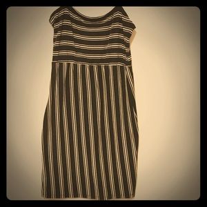 Black and white stripped mini dress